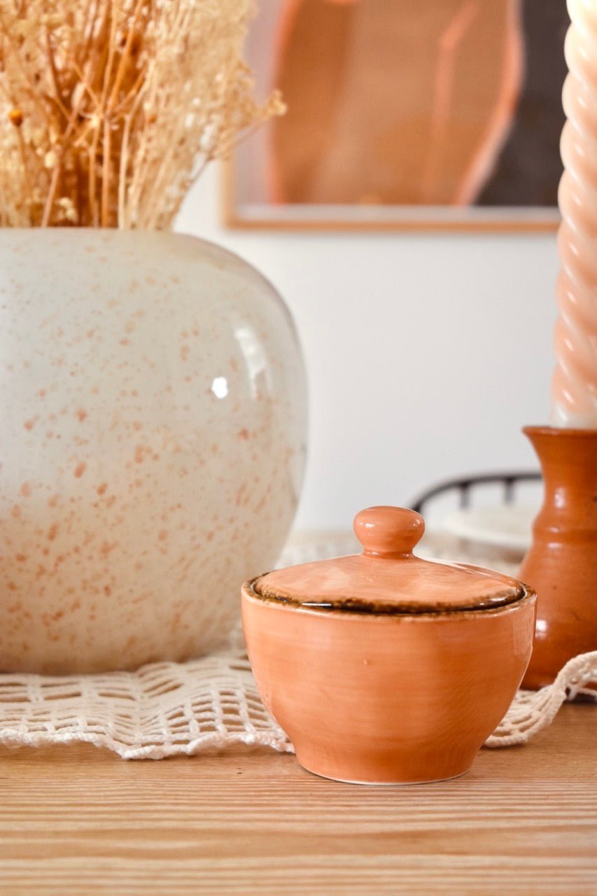 Pot à sucre orange & blanc « POMELO » - La Recyclerie LS