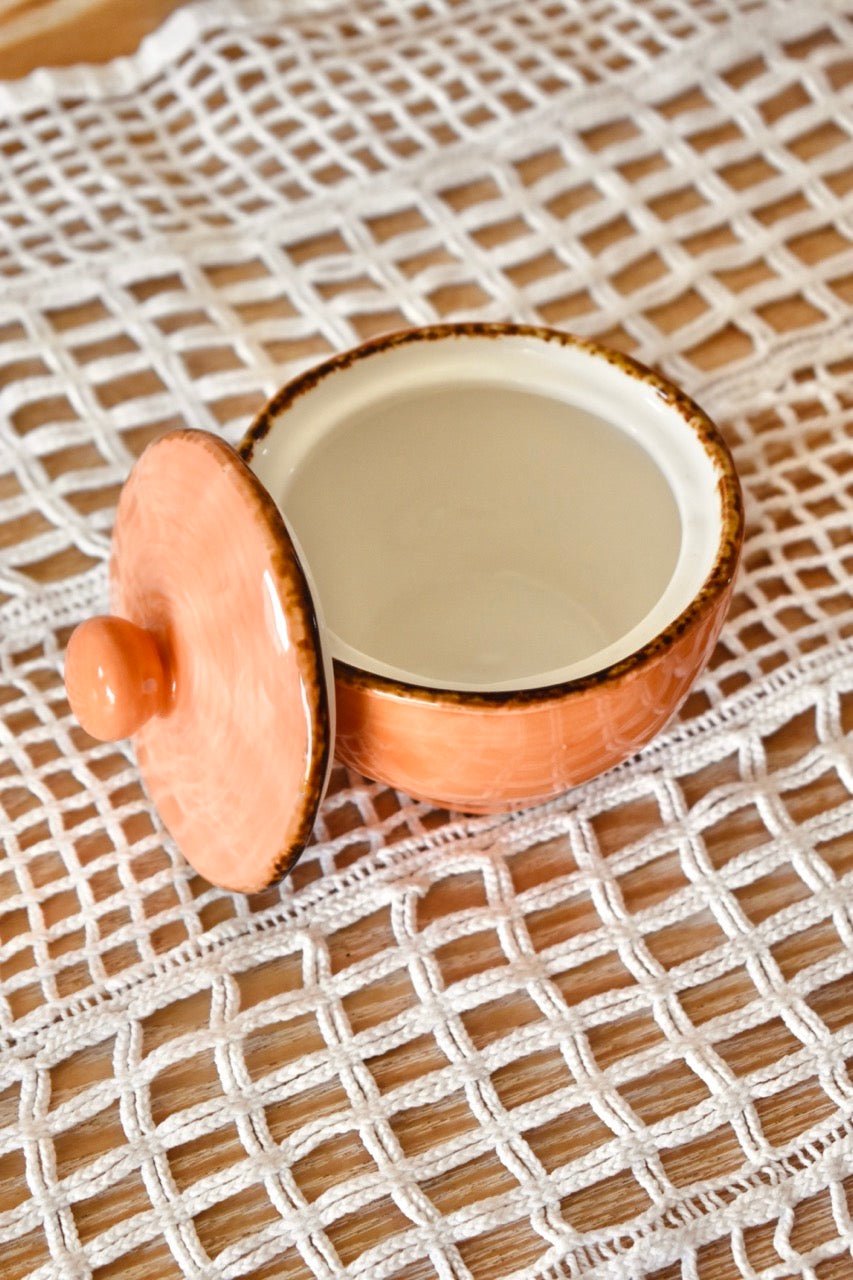 Pot à sucre orange & blanc « POMELO » - La Recyclerie LS