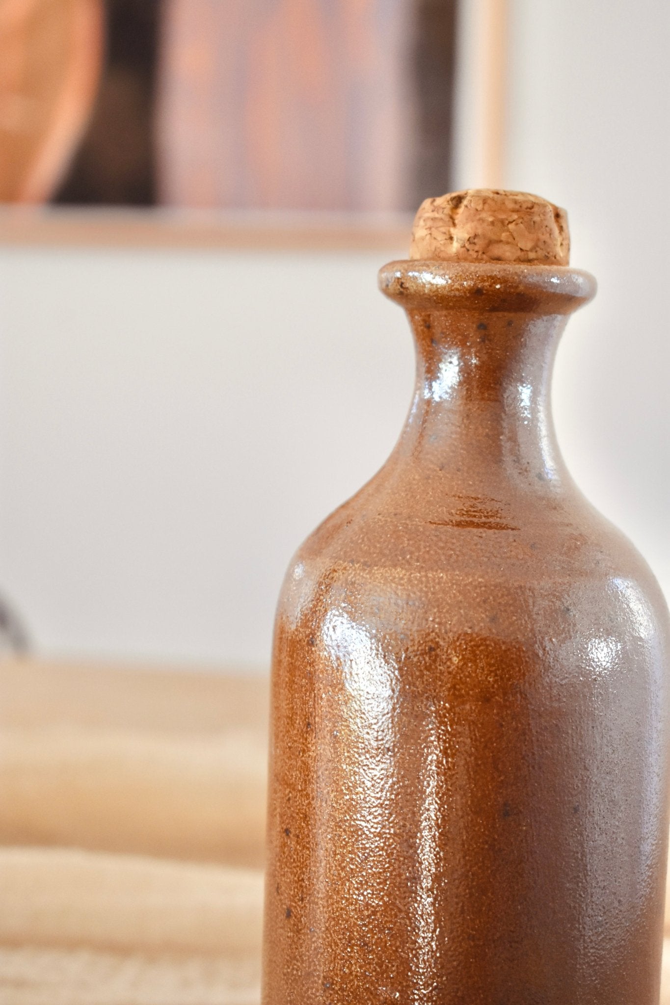 Service à liqueur en grès marron nacré « SANTA TERESA » - La Recyclerie LS