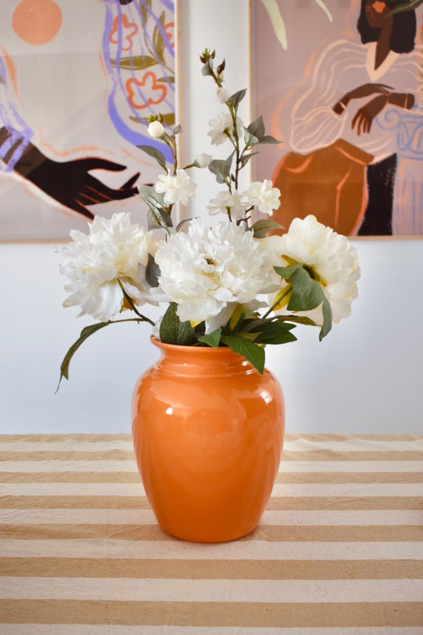 Grand vase orange « ABRICOT » - La Recyclerie LS