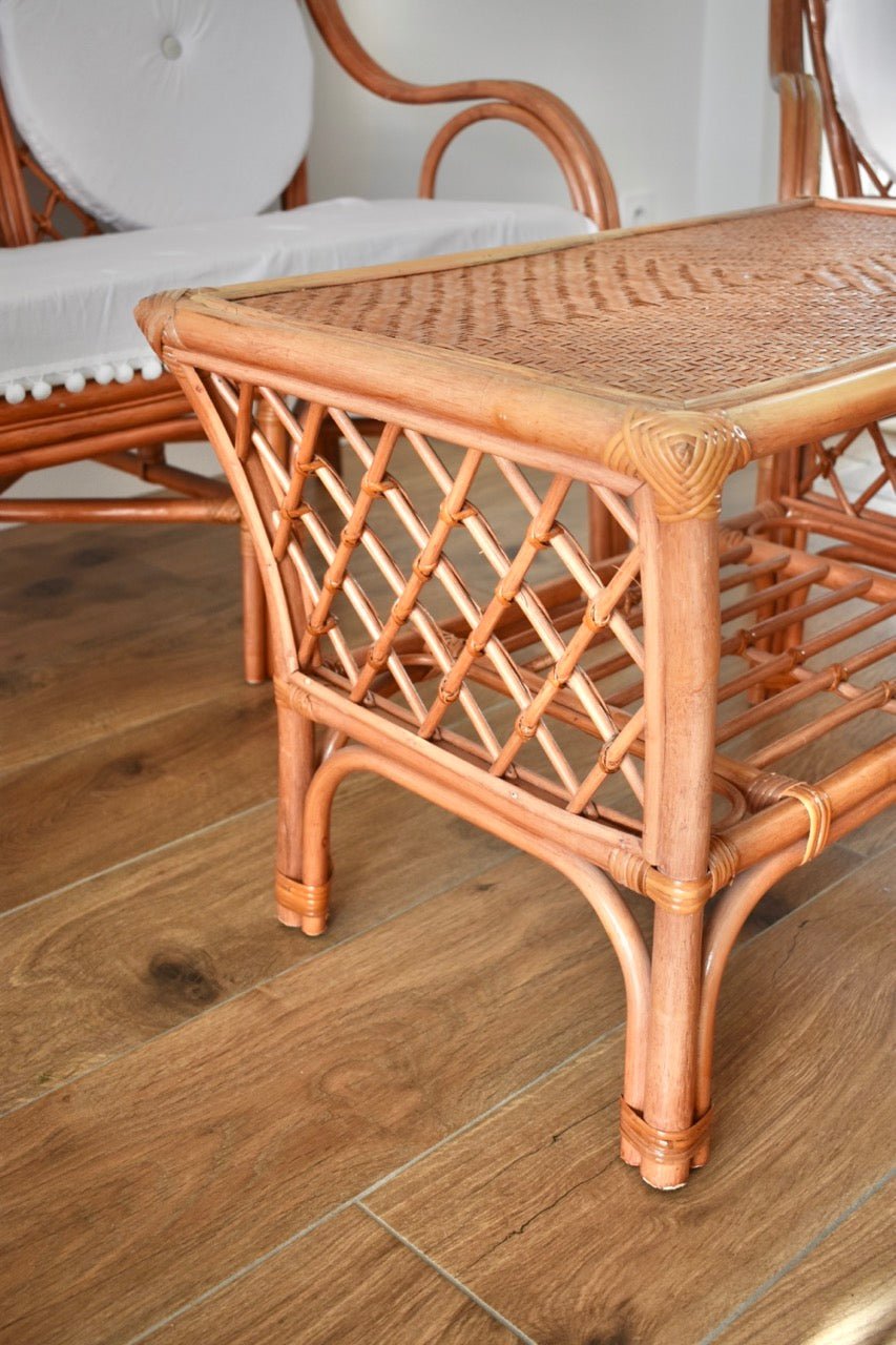 LOCATION Salon en rotin « MARGUERITE » - La Recyclerie LS