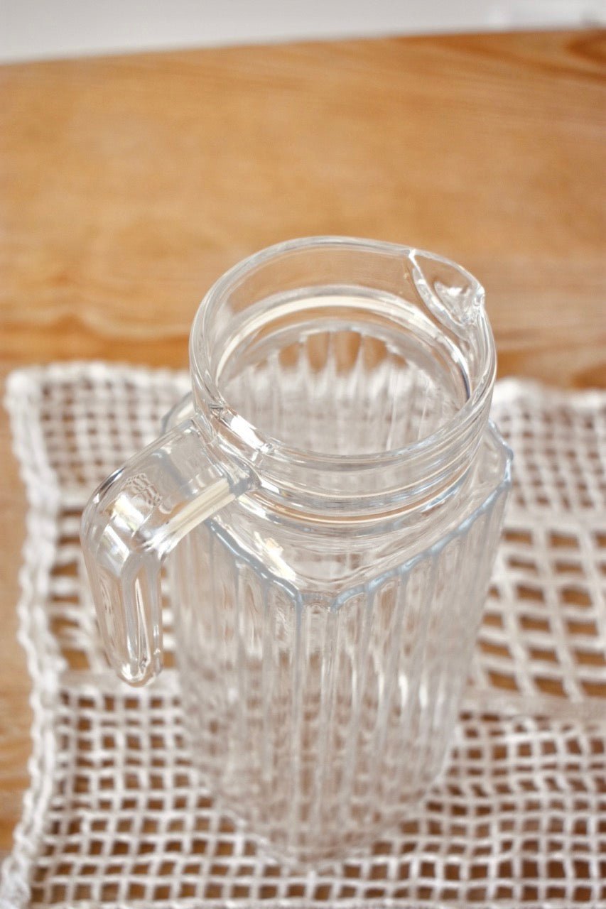 Service à limonade en verre strié « LIMONATA » - La Recyclerie LS