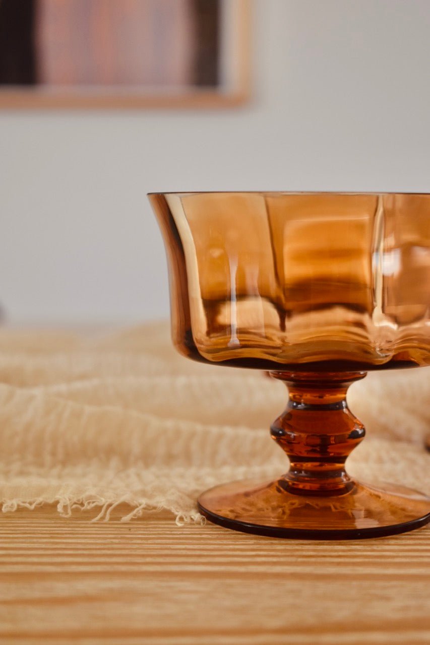 Service de 5 coupes ambrées « SUNSET » - La Recyclerie LS