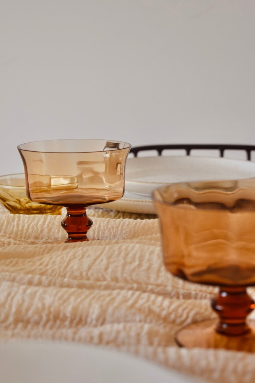 Service de 5 coupes ambrées « SUNSET » - La Recyclerie LS
