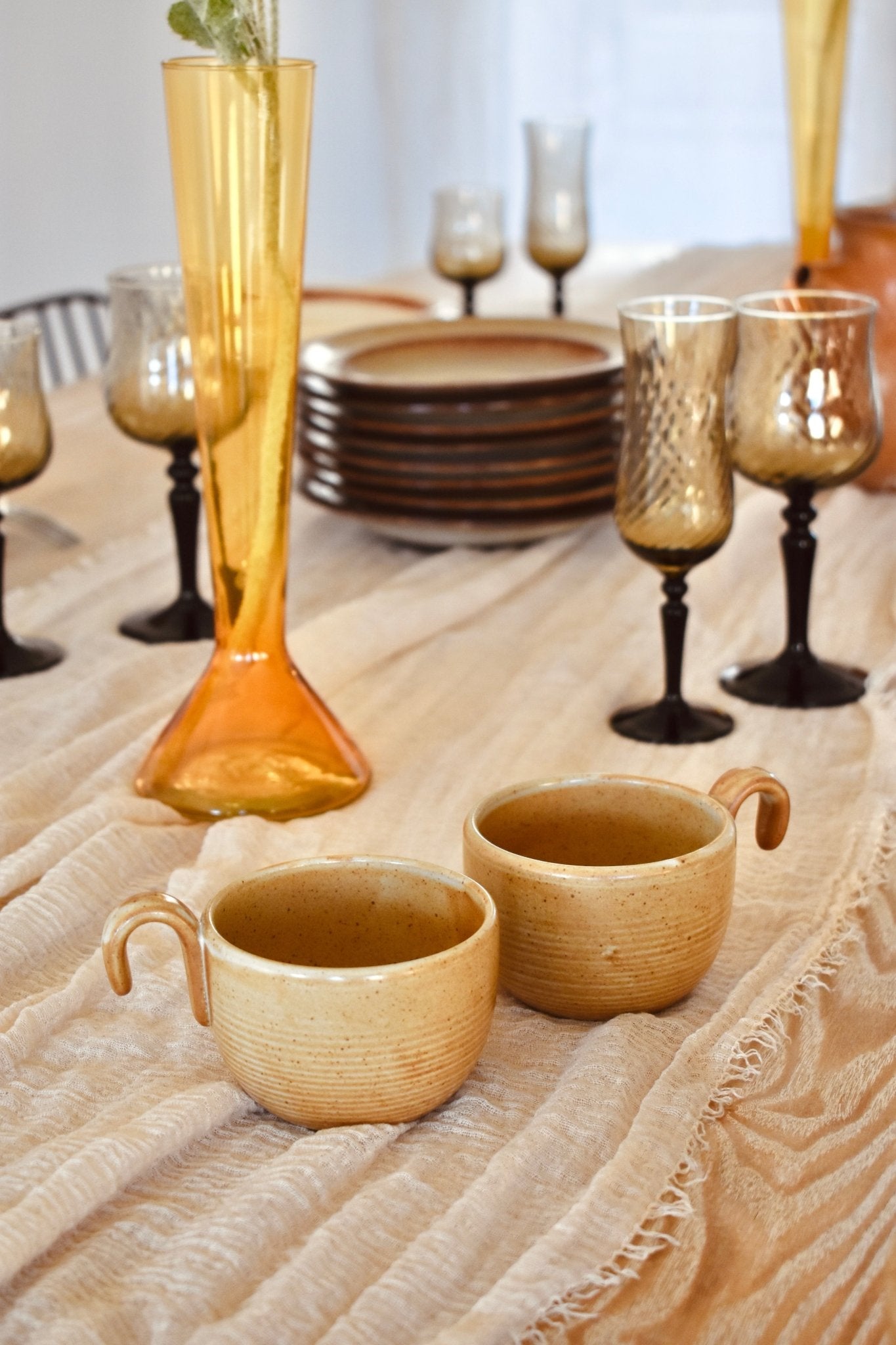 Tasse poignée cloche « GRES VILLAGE » - La Recyclerie LS