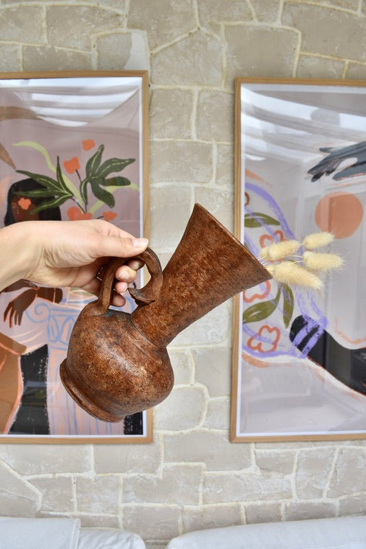 Vase style antique marron « AMPHORA » - La Recyclerie LS